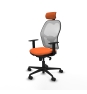 Piqueras y Crespo Jorquera sincro malla blanca bali naranja brazos 1D base nailon cabecero 2D ruedas 65mm nailon