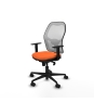 Piqueras y Crespo Jorquera sincro malla blanca bali naranja brazos 1D base nailon  ruedas 65mm nailon