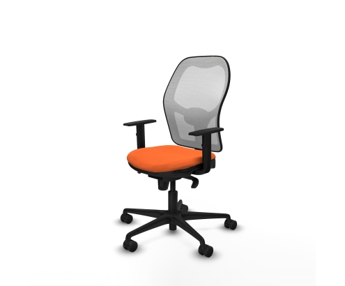 Piqueras y Crespo Jorquera sincro malla blanca bali naranja brazos 1D base nailon ruedas 65mm nailon