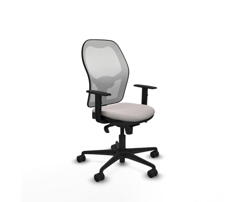 Piqueras y Crespo Jorquera sincro malla blanca similpiel blanco brazos 1D base nailon ruedas 65mm nailon