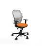 Piqueras y Crespo Jorquera sincro malla blanca similpiel naranja brazos 1D base nailon  ruedas 65mm nailon