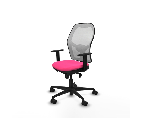 Piqueras y Crespo Jorquera sincro malla blanca similpiel rosa brazos 1D base nailon ruedas 65mm nailon