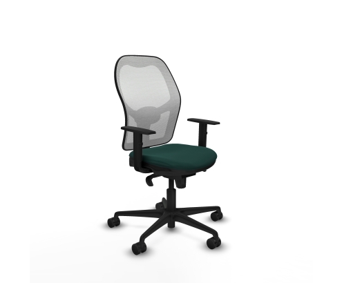 Piqueras y Crespo Jorquera sincro malla blanca similpiel verde botella brazos 1D base nailon ruedas 65mm nailon