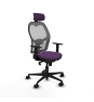 Piqueras y Crespo Jorquera sincro malla gris bali morado brazos 1D base nailon cabecero 2D ruedas 65mm nailon