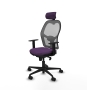 Piqueras y Crespo Jorquera sincro malla gris bali morado brazos 1D base nailon cabecero 2D ruedas 65mm nailon