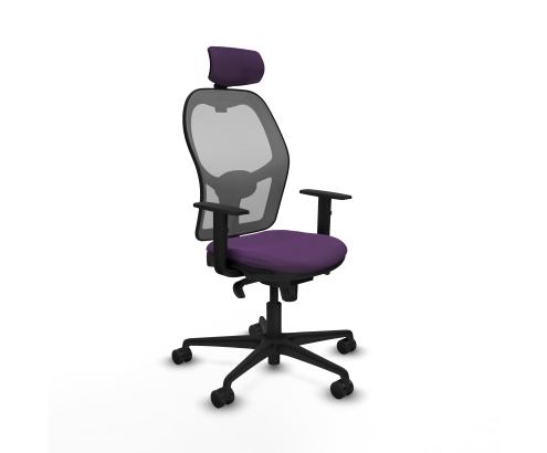 Piqueras y Crespo Jorquera sincro malla gris bali morado brazos 1D base nailon cabecero 2D ruedas 65mm nailon