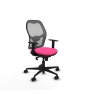 Piqueras y Crespo Jorquera sincro malla gris similpiel rosa brazos 1D base nailon  ruedas 65mm nailon