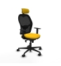 Piqueras y Crespo Jorquera sincro malla negra bali amarillo brazos 1D base nailon cabecero 2D ruedas 65mm nailon