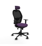 Piqueras y Crespo Jorquera sincro malla negra bali morado brazos 1D base nailon cabecero 2D ruedas 65mm nailon