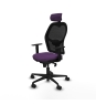 Piqueras y Crespo Jorquera sincro malla negra bali morado brazos 1D base nailon cabecero 2D ruedas 65mm nailon