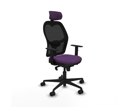 Piqueras y Crespo Jorquera sincro malla negra bali morado brazos 1D base nailon cabecero 2D ruedas 65mm nailon