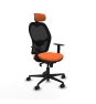 Piqueras y Crespo Jorquera sincro malla negra bali naranja brazos 1D base nailon cabecero 2D ruedas 65mm nailon