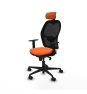 Piqueras y Crespo Jorquera sincro malla negra bali naranja brazos 1D base nailon cabecero 2D ruedas 65mm nailon