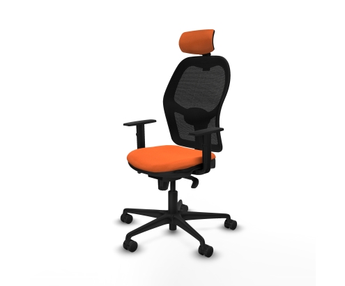 Piqueras y Crespo Jorquera sincro malla negra bali naranja brazos 1D base nailon cabecero 2D ruedas 65mm nailon