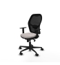 Piqueras y Crespo Jorquera sincro malla negra similpiel blanco brazos 1D base nailon  ruedas 65mm nailon
