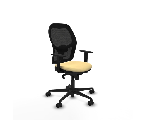 Piqueras y Crespo Jorquera sincro malla negra similpiel crema brazos 1D base nailon ruedas 65mm nailon