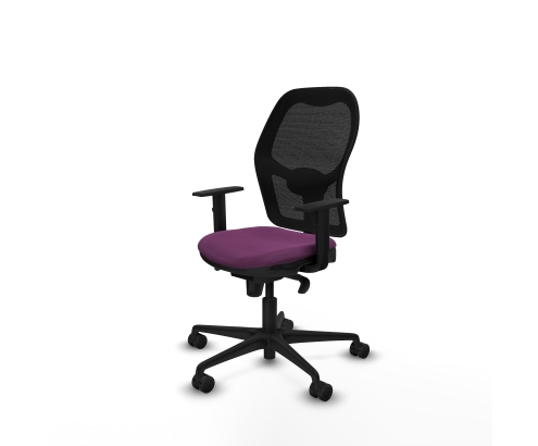 Piqueras y Crespo Jorquera sincro malla negra similpiel morado brazos 1D base nailon  ruedas 65mm nailon