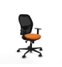 Piqueras y Crespo Jorquera sincro malla negra similpiel naranja brazos 1D base nailon  ruedas 65mm nailon
