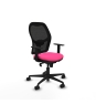 Piqueras y Crespo Jorquera sincro malla negra similpiel rosa brazos 1D base nailon  ruedas 65mm nailon