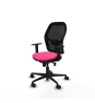 Piqueras y Crespo Jorquera sincro malla negra similpiel rosa brazos 1D base nailon  ruedas 65mm nailon