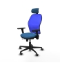 Piqueras y Crespo Jorquera traslack malla azul similpiel azul claro brazos 3D base nailon cabecero 2D ruedas 65mm engomada