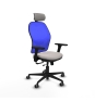 Piqueras y Crespo Jorquera traslack malla azul similpiel blanco brazos 3D base nailon cabecero 2D ruedas 65mm engomada