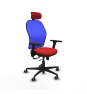 Piqueras y Crespo Jorquera traslack malla azul similpiel rojo brazos 3D base nailon cabecero 2D ruedas 65mm engomada