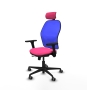Piqueras y Crespo Jorquera traslack malla azul similpiel rosa brazos 3D base nailon cabecero 2D ruedas 65mm engomada
