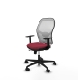 Piqueras y Crespo Jorquera traslack malla blanca bali granate brazos 1D base nailon  ruedas 65mm nailon