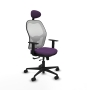 Piqueras y Crespo Jorquera traslack malla blanca bali morado brazos 1D base nailon cabecero fijo ruedas 65mm nailon
