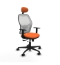 Piqueras y Crespo Jorquera traslack malla blanca bali naranja brazos 1D base nailon cabecero fijo ruedas 65mm nailon
