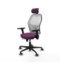 Piqueras y Crespo Jorquera traslack malla blanca similpiel morado brazos 3D base nailon cabecero 2D ruedas 65mm engomada
