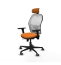 Piqueras y Crespo Jorquera traslack malla blanca similpiel naranja brazos 3D base nailon cabecero 2D ruedas 65mm engomada