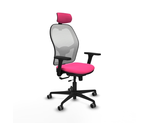 Piqueras y Crespo Jorquera traslack malla blanca similpiel rosa brazos 3D base nailon cabecero 2D ruedas 65mm engomada