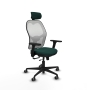 Piqueras y Crespo Jorquera traslack malla blanca similpiel verde botella brazos 3D base nailon cabecero 2D ruedas 65mm engomada