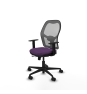 Piqueras y Crespo Jorquera traslack malla gris bali morado brazos 1D base nailon  ruedas 65mm nailon