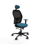 Piqueras y Crespo Jorquera traslack malla negra bali verde petroleo brazos 1D base nailon cabecero fijo ruedas 65mm nailon