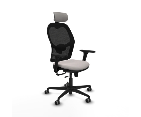 Piqueras y Crespo Jorquera traslack malla negra similpiel blanco brazos 3D base nailon cabecero 2D ruedas 65mm engomada