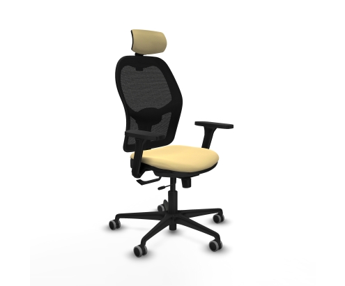Piqueras y Crespo Jorquera traslack malla negra similpiel crema brazos 3D base nailon cabecero 2D ruedas 65mm engomada