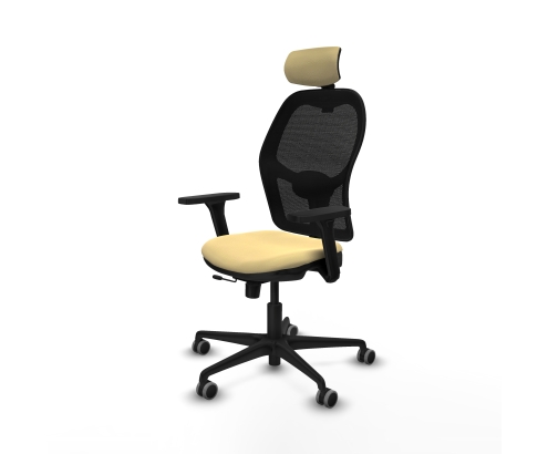 Piqueras y Crespo Jorquera traslack malla negra similpiel crema brazos 3D base nailon cabecero 2D ruedas 65mm engomada
