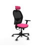 Piqueras y Crespo Jorquera traslack malla negra similpiel rosa brazos 3D base nailon cabecero 2D ruedas 65mm engomada