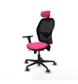 Piqueras y Crespo Jorquera traslack malla negra similpiel rosa brazos 3D base nailon cabecero 2D ruedas 65mm engomada
