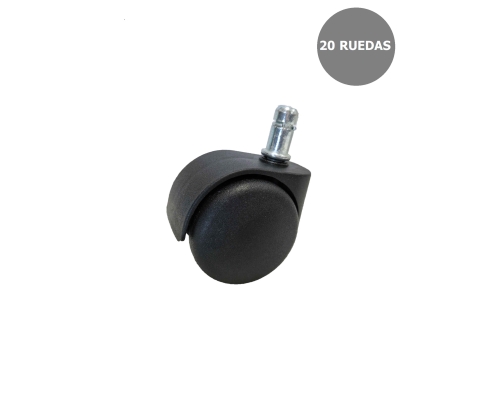 Piqueras y Crespo Kit de 20 ruedas de nailon de 50 mm perno 11 mm.