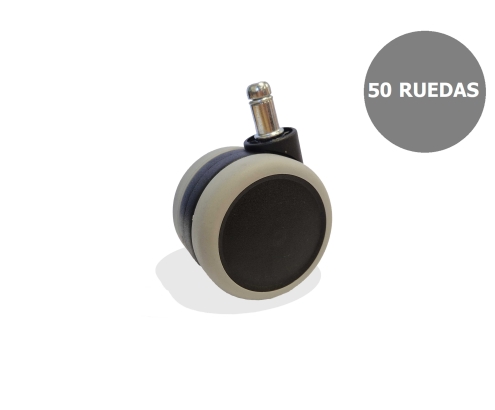 Piqueras y Crespo Kit de 50 ruedas engomadas de 65mm perno 11 mm