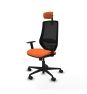 Piqueras y Crespo Mardos sincro bali naranja brazos 1D base nailon ruedas 65mm nailon cabecero 2D