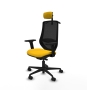 Piqueras y Crespo Mardos traslack bali amarillo brazos 2D base nailon ruedas 65mm nailon cabecero 2D perchero