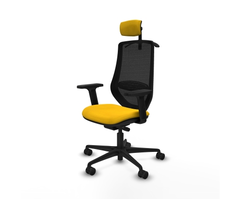 Piqueras y Crespo Mardos traslack bali amarillo brazos 2D base nailon ruedas 65mm nailon cabecero 2D perchero