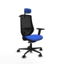 Piqueras y Crespo Mardos traslack bali azul brazos 2D base nailon ruedas 65mm nailon cabecero 2D perchero