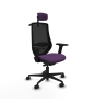 Piqueras y Crespo Mardos traslack bali morado brazos 2D base nailon ruedas 65mm nailon cabecero 2D perchero