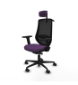 Piqueras y Crespo Mardos traslack bali morado brazos 2D base nailon ruedas 65mm nailon cabecero 2D perchero